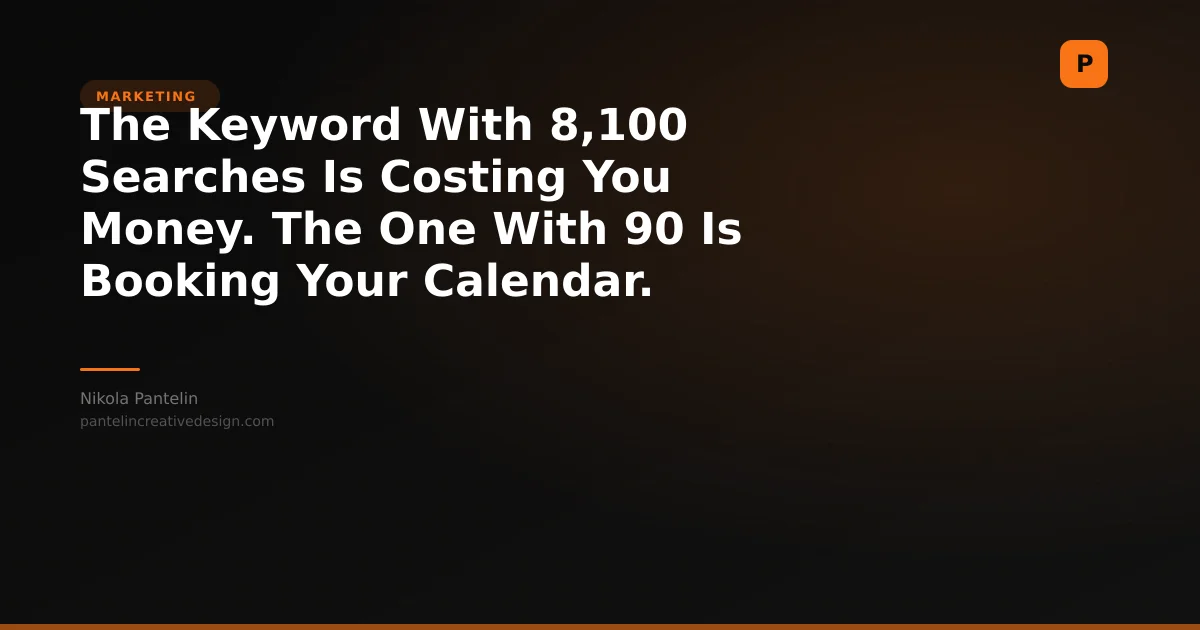 The Keyword With 8,100 Searches Is Costing You Money. The One With 90 Is Booking Your Calendar.