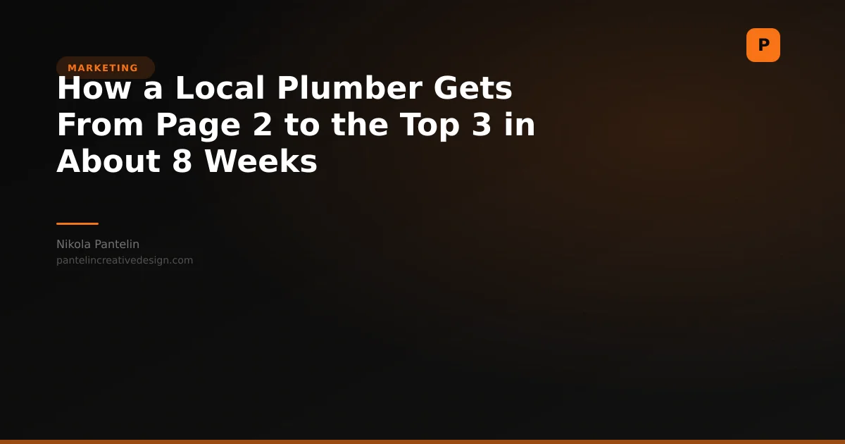 How a Local Plumber Gets From Page 2 to the Top 3 in About 8 Weeks