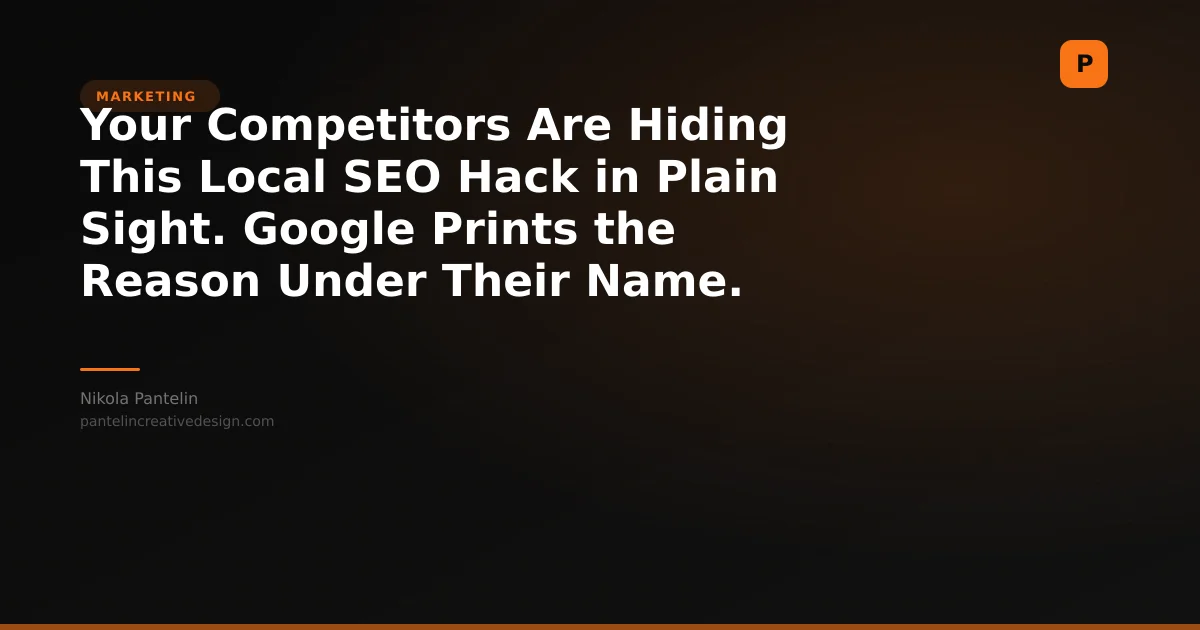 Your Competitors Are Hiding This Local SEO Hack in Plain Sight. Google Prints the Reason Under Their Name.