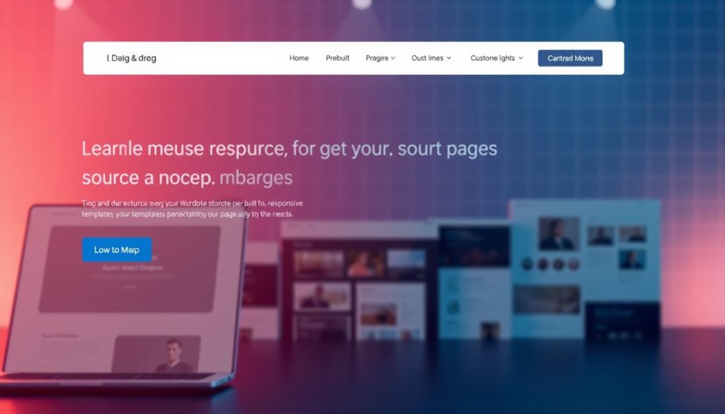 A visually stunning website design interface showcasing the benefits and advantages of using an open-source WordPress page builder. The foreground features a clean, modern layout with intuitive drag-and-drop functionality, allowing users to effortlessly customize their pages. The middle ground displays a collection of pre-built, responsive templates that can be easily tailored to specific needs. In the background, a subtle grid pattern and subtle lighting create a sense of depth and sophistication. The overall atmosphere is one of empowerment, efficiency, and creative freedom, perfectly capturing the essence of the open-source WordPress page builder experience.